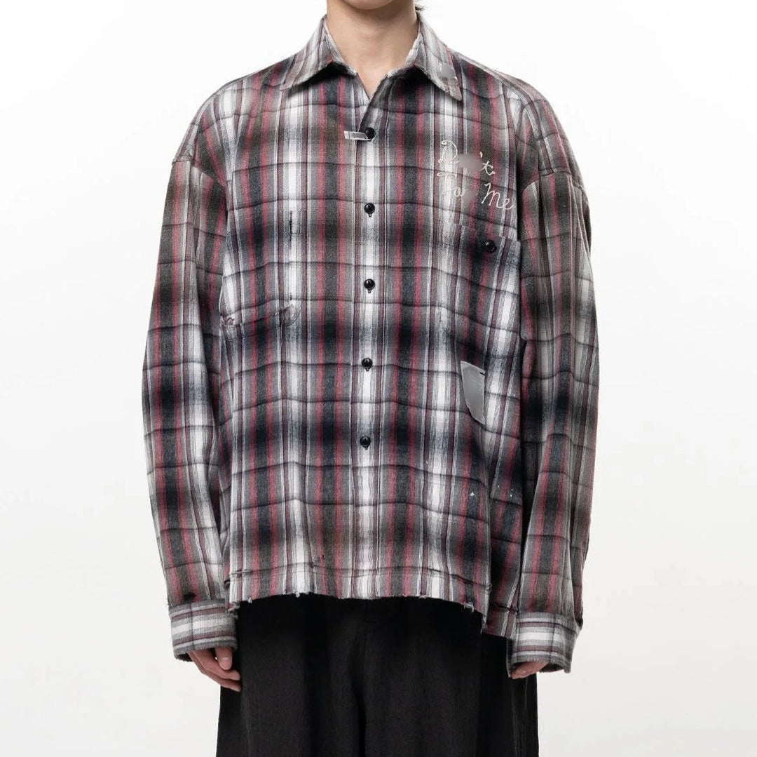 Men's Oversized Checkered Shirt Jacket