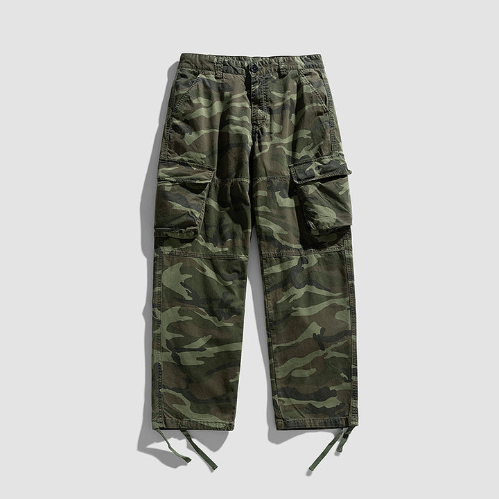 Herren Cargohose im Military-Style mit großvolumigen Klappentaschen und verstellbaren Beinabschlüssen Mune Fashion