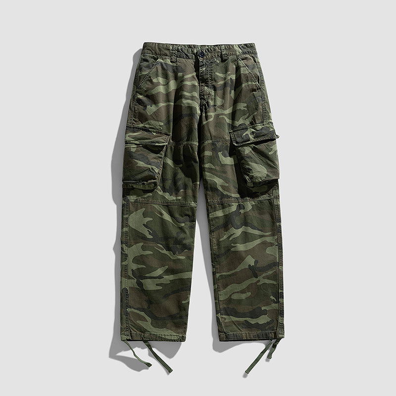 Herren Cargohose im Military-Style mit großvolumigen Klappentaschen und verstellbaren Beinabschlüssen Mune Fashion