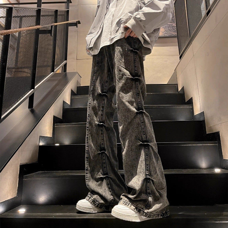 Women's Fashion Wide-Cut Jeans Mune Fashion