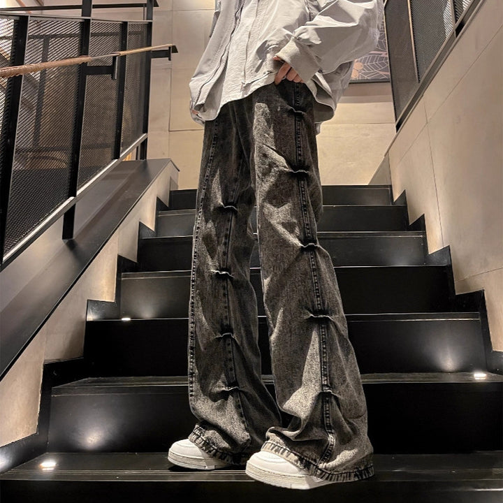 Women's Fashion Wide-Cut Jeans Mune Fashion