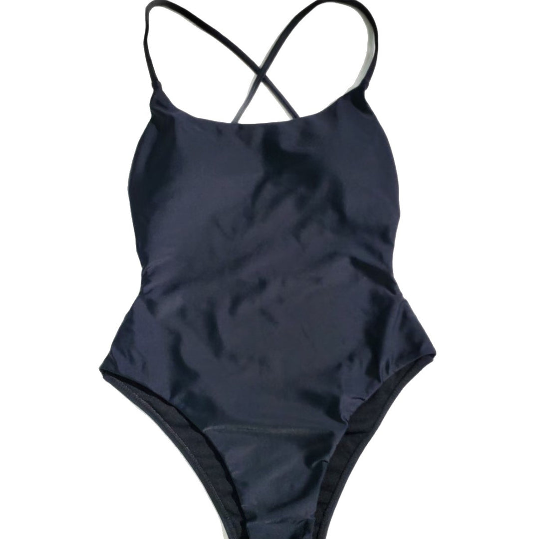 Ladies high-cut swimsuit with deep neckline Mune Fashion