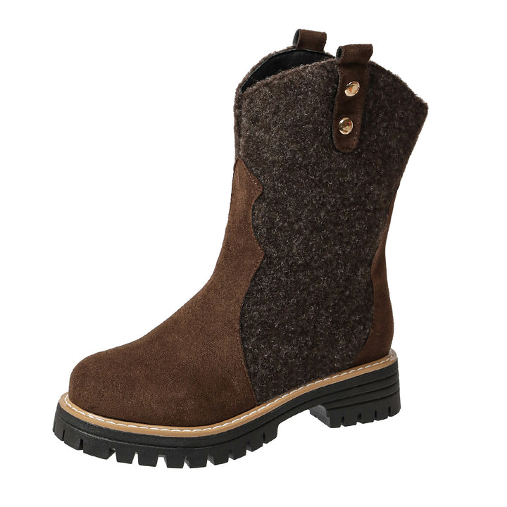 Women Cozy Winter Boots with Fleece Details Mune Fashion