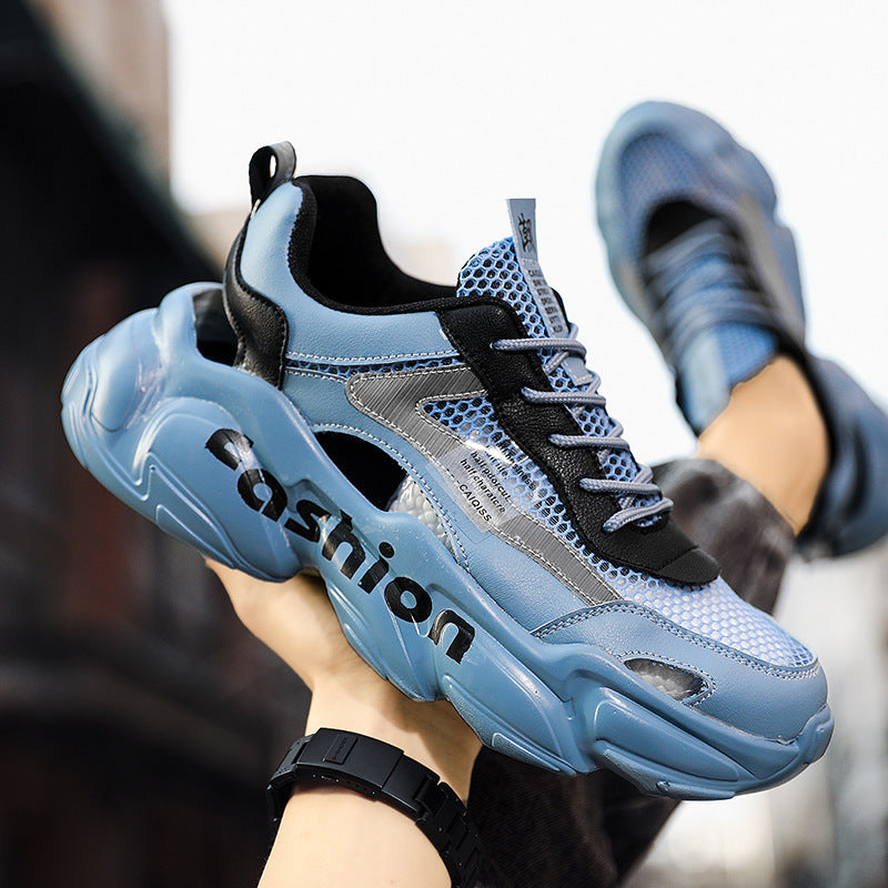 Unisex Voluminous Chunky Sneakers with Breathable Mesh and Profiled Platform Sole Mune Fashion