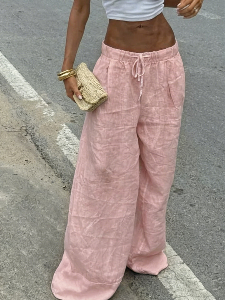 Women wide linen pants Mune Fashion