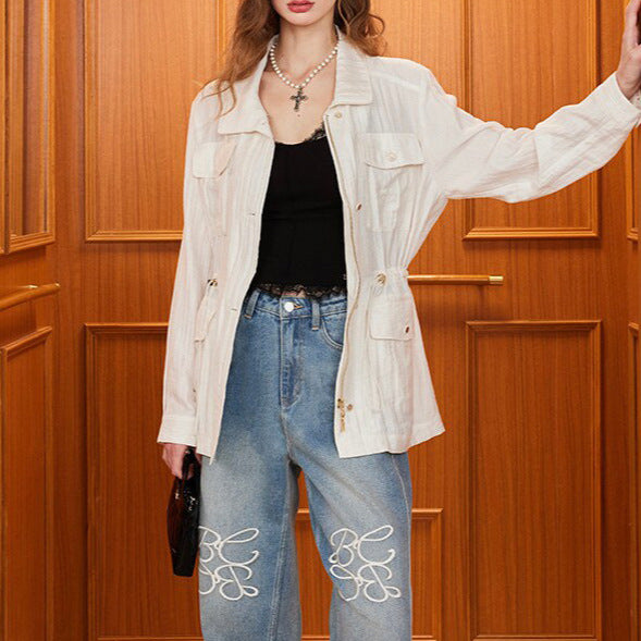 Women's Fashionable Linen Jacket Mune Fashion