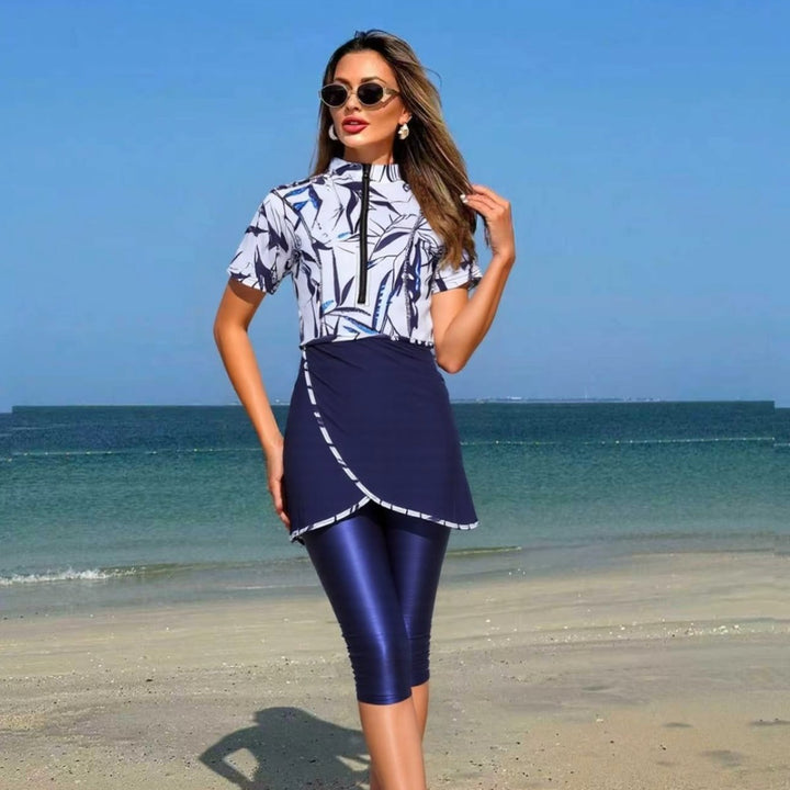 Women's sporty two-piece with long top and figure-flattering leggings Mune Fashion