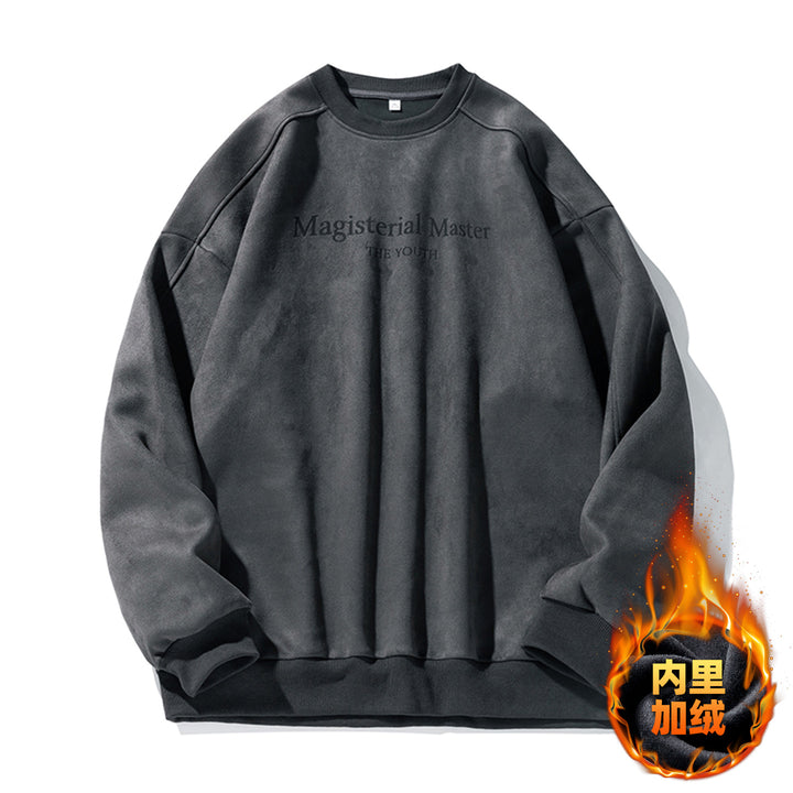 Unisex Oversize Sweatshirt with velvety fleece look and tonal front print Mune Fashion