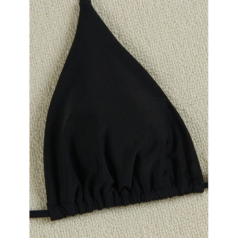 Women's triangle bikini with elegant star applique Mune Fashion