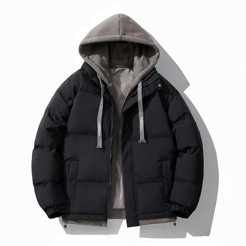 Men's padded quilted jacket with integrated hood layer and windproof outer shell Mune Fashion