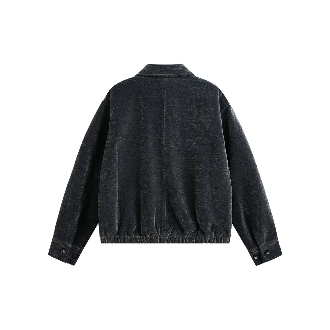 Unisex Boxy Bomber Jacket with Shirt Collar, Front Zipper and Flap Pockets Mune Fashion
