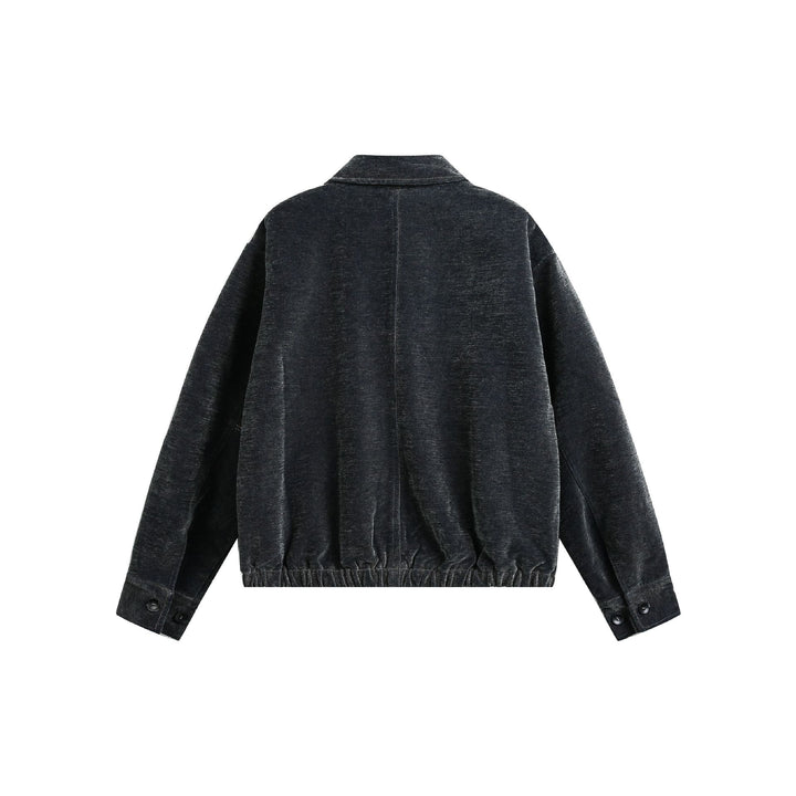 Unisex Boxy Bomber Jacket with Shirt Collar, Front Zipper and Flap Pockets Mune Fashion