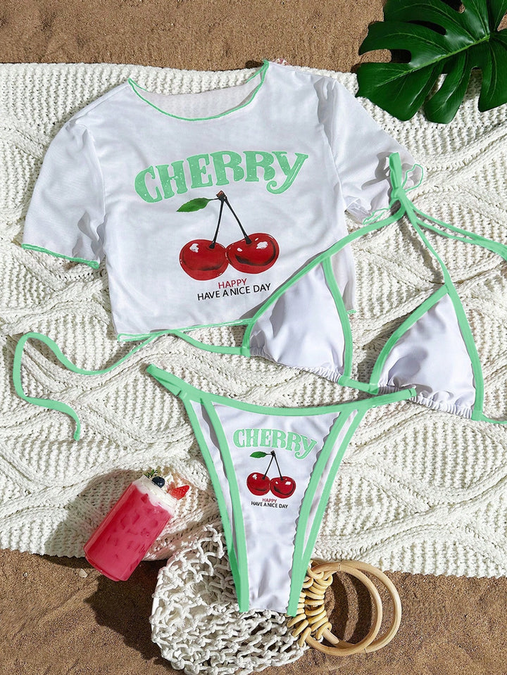 Women's Bikini Set with Creative Graphic Design Mune Fashion