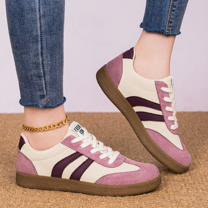 Men's retro sneakers with suede and textile upper material, classic three-stripe look and profile rubber sole Mune Fashion