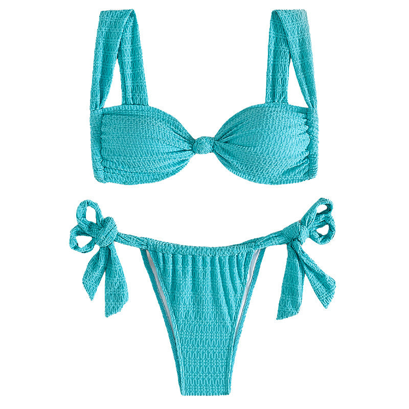 Women's High-Quality Bikini with Playful Ribbons Mune Fashion