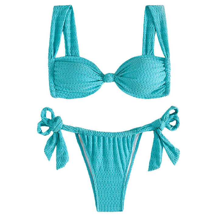 Women's High-Quality Bikini with Playful Ribbons Mune Fashion