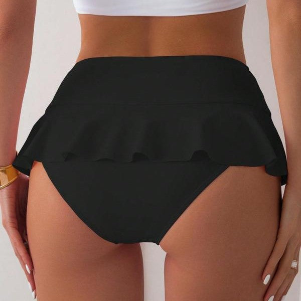 Women's swimsuit set with elegant ruffle and high waist Mune Fashion