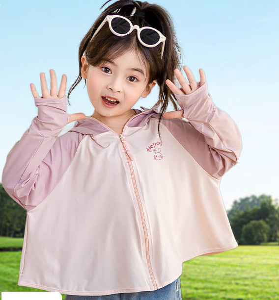 Girl lightweight sun jacket with hood Mune Fashion