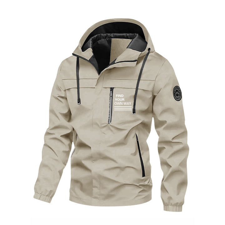 Men's windbreaker jacket with high collar and practical pockets Mune Fashion