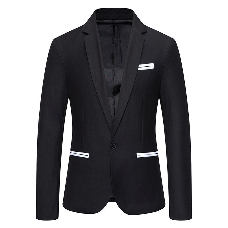 Men's Elegant Blazer with Contrasting Details Mune