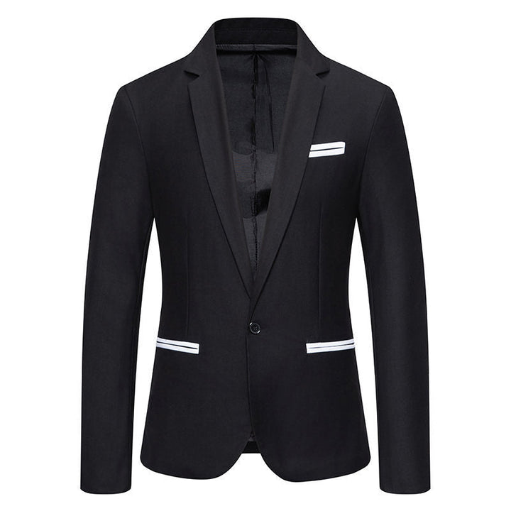 Men's Elegant Blazer with Contrasting Details Mune