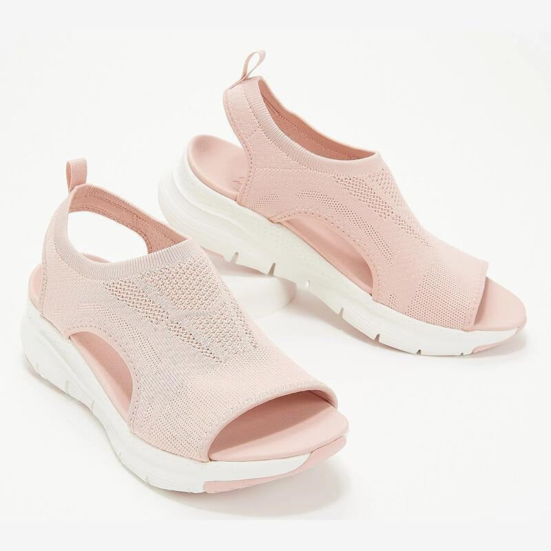 Women’s Sportive Knit Slingback Sandals with Chunky Sole Mune Fashion