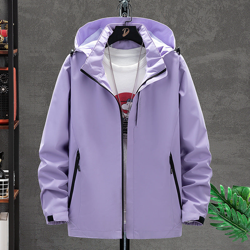 Men's Lightweight Softshell Outdoor Jacket with Hood, Wind and Water Repellent Surface Mune Fashion