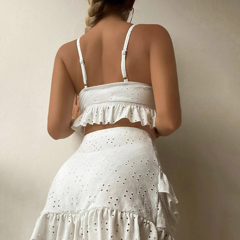 Women Crop Top and Skirt Set Mune Fashion