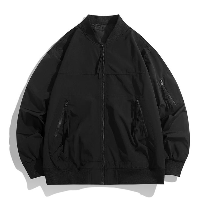 Men's sporty transitional jacket with practical zippered pockets Mune Fashion
