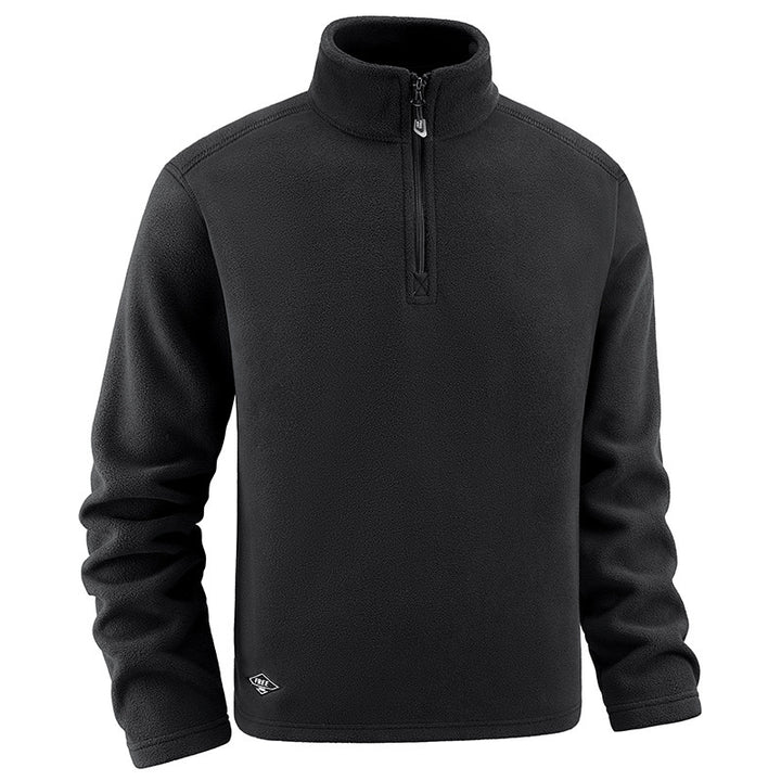 Men's fleece pullover with troyer collar and half zipper made of soft microfleece Mune Fashion