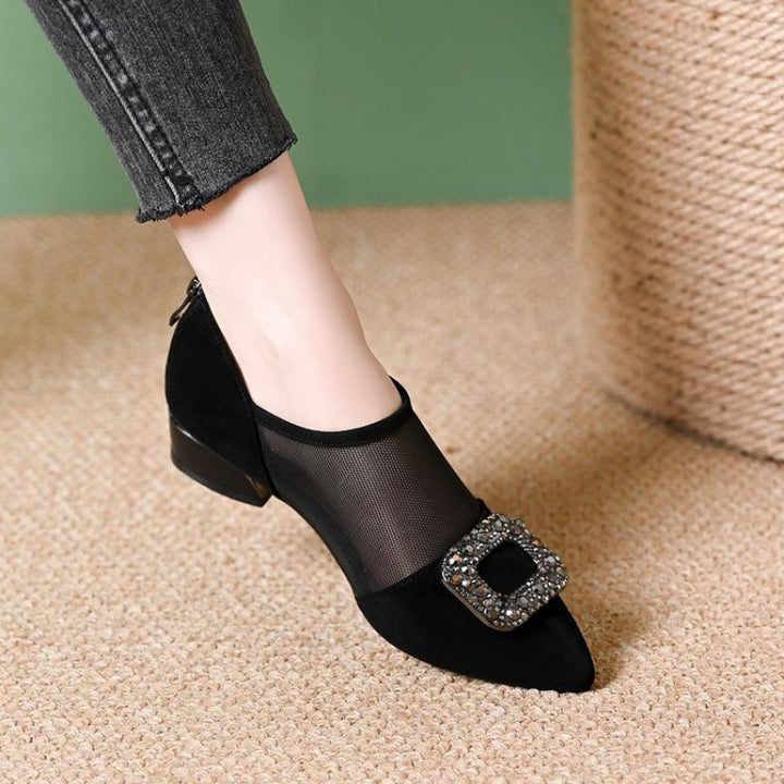 Women Elegant Slingback Ballerinas with Glitter Detail Mune Fashion
