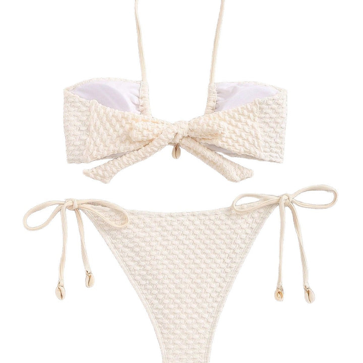 Women's Bandeau Bikini with Elastic Ties Mune Fashion