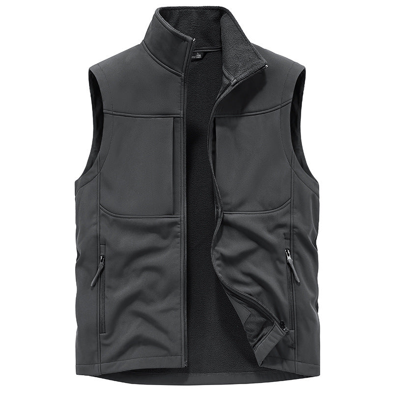 Men's Functional Softshell Vest with Fleece Lining and Windproof Membrane Mune Fashion