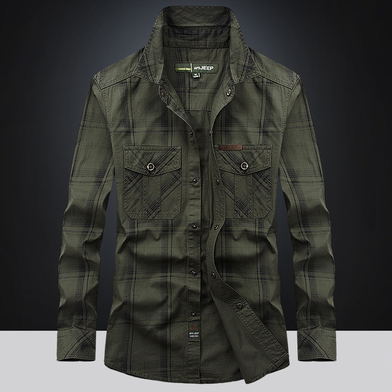 Men's Checked Work Shirt Mune Fashion