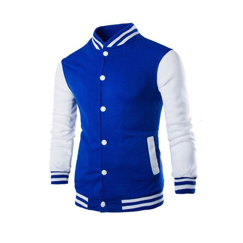 Men's classic college jacket in baseball style with contrasting sleeves and ribbed cuffs Mune Fashion