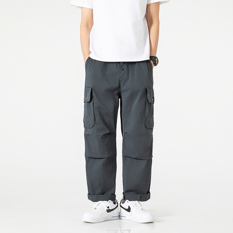 Men's Relaxed-Fit Multi-Pocket Cargo Pants made of lightweight cotton blend Mune Fashion