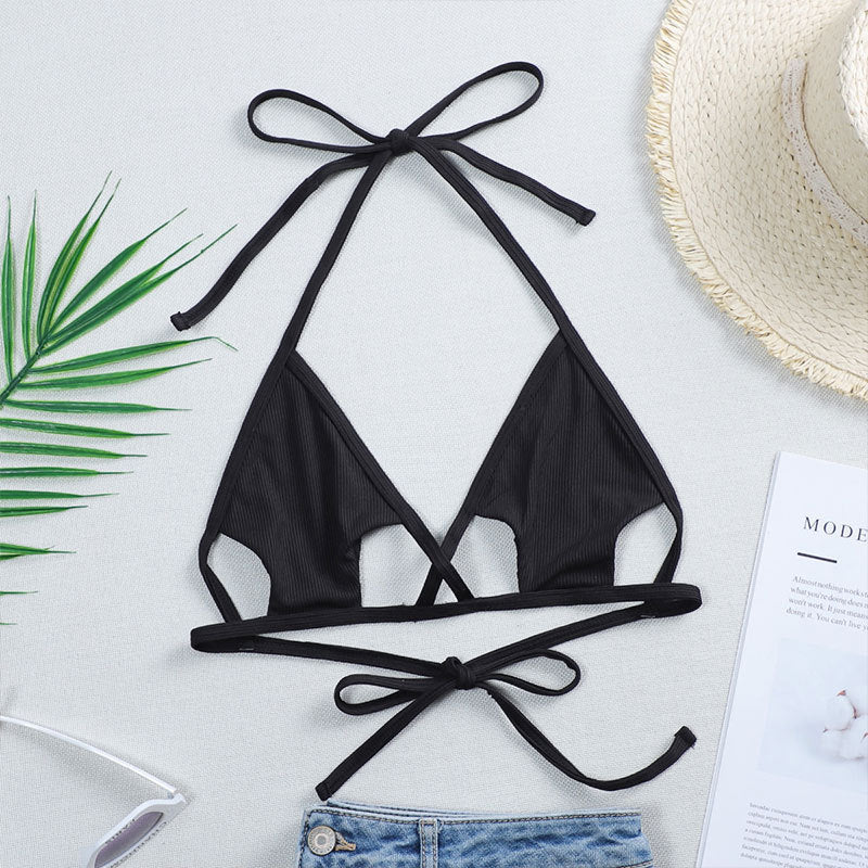 Women's Triangle Bikini with Unique Cross Details Mune Fashion
