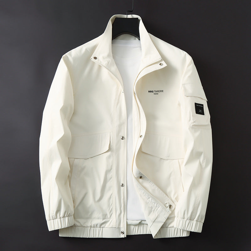 Men's functional field jacket with standing collar, arm pocket, and flap pockets Mune Fashion