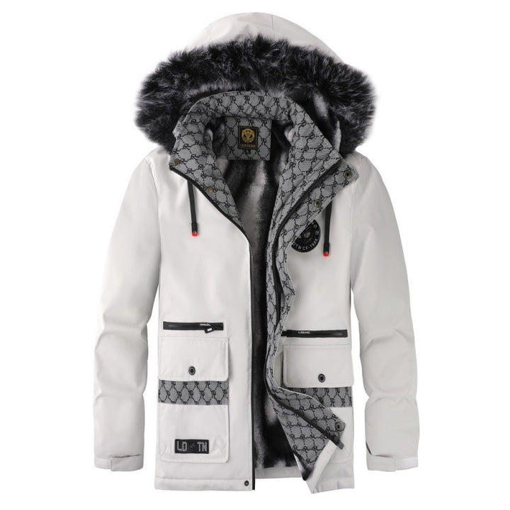 Men's Functional Jacket with Faux Fur Collar Mune Fashion
