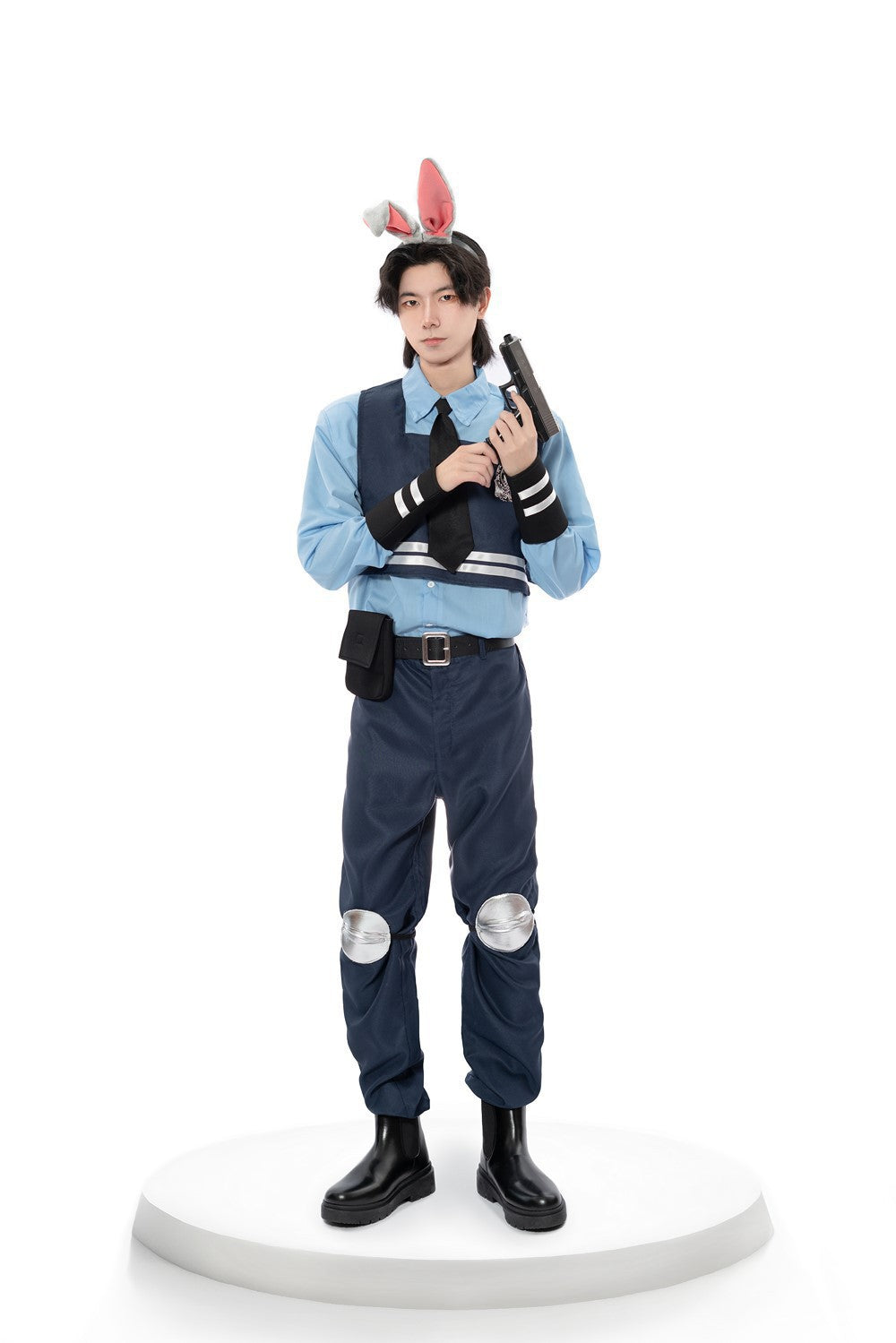 Girl Police Officer Costume with Frill Skirt and Accessories Mune Fashion