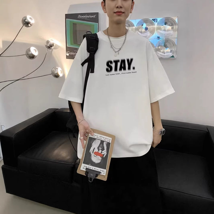 Men's Oversized T-Shirt with Modern Print Mune Fashion