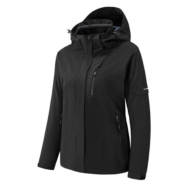 Men's waterproof three-layer softshell outdoor jacket with adjustable hood and welded zippers Mune Fashion