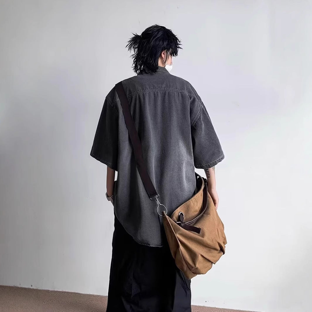 Men's Oversized Vintage Denim Shirt Mune Fashion