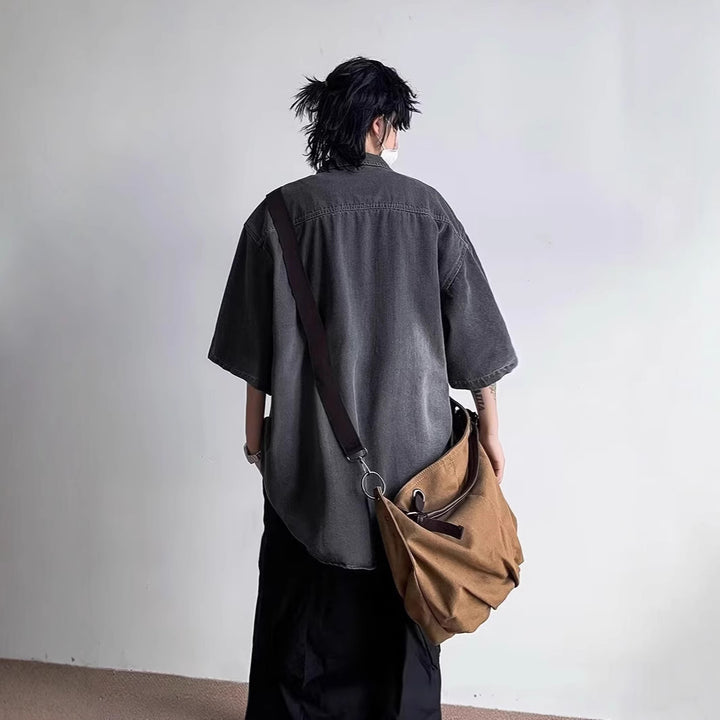 Men's Oversized Vintage Denim Shirt Mune Fashion