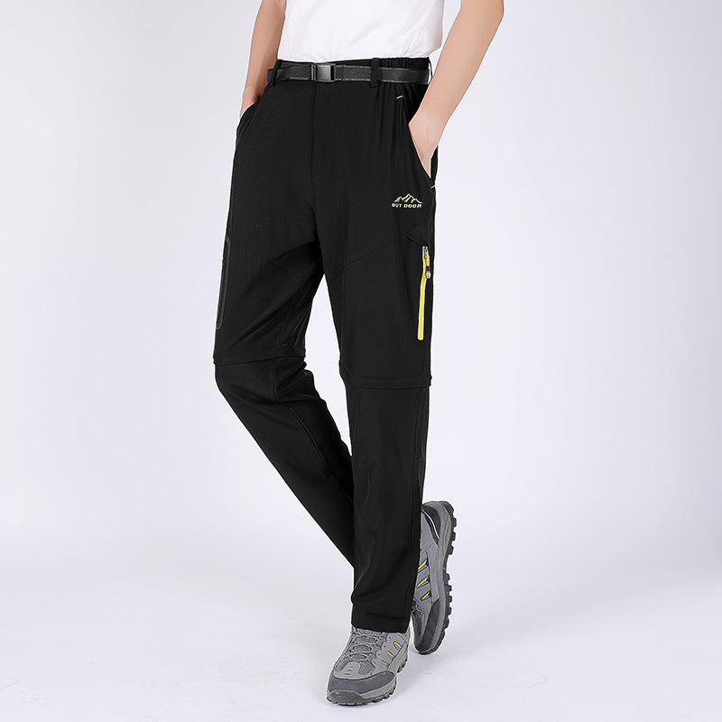 Men's trekking pants with detachable pant legs, water-repellent coating, and reinforced knee areas Mune Fashion