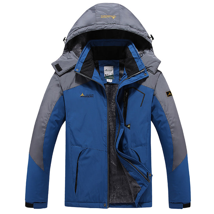 Men's Modular Thermal Outdoor Jacket with Teddy Fleece and Removable Hood Mune Fashion
