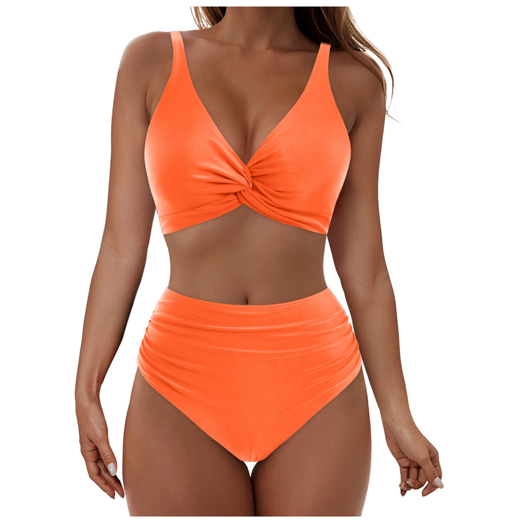 Women's High-Waisted Bikini Set with Elegant Wrap Top Mune Fashion