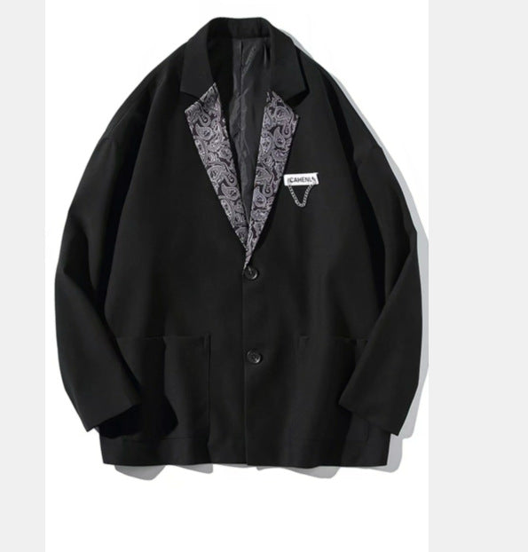 Women's Fashion Blazer with Paisley Pattern Mune Fashion