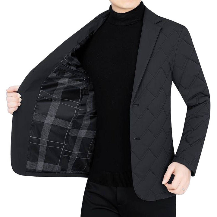 Men's Quilted Business Blazer with Light Thermal Insulation Mune Fashion