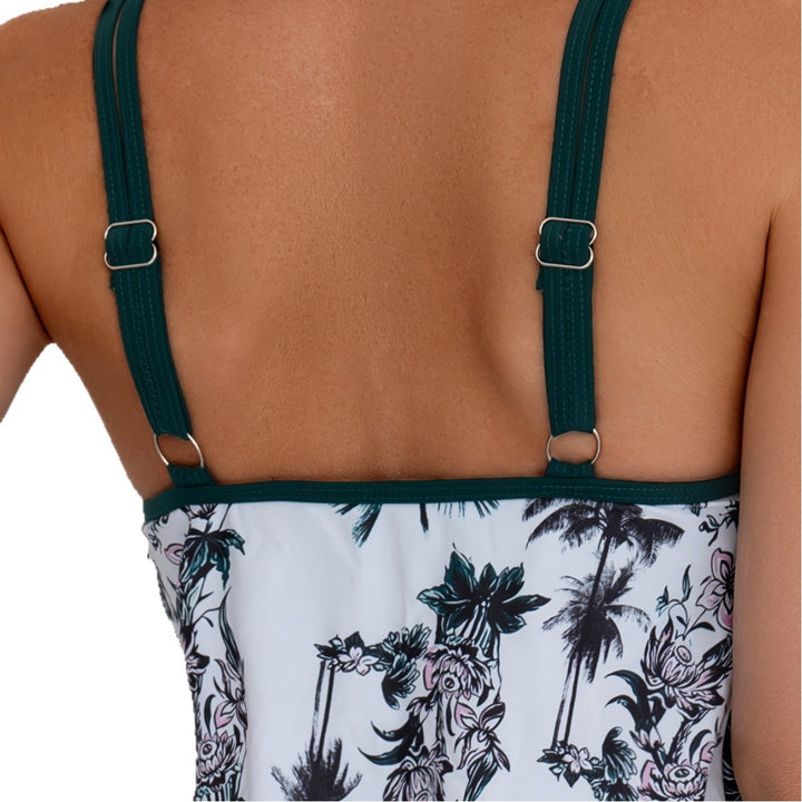 Women's tankini with elegant cut and floral design Mune Fashion